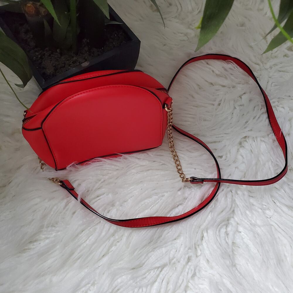 A New Day Red Small Crossbody Chain Accent Purse Bag